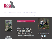 Tablet Screenshot of dogtrainingnorthampton.co.uk